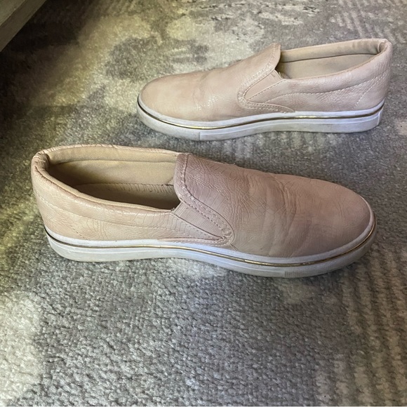 Blush Pink Snakeskin Slip On Sneakers - Picture 10 of 12